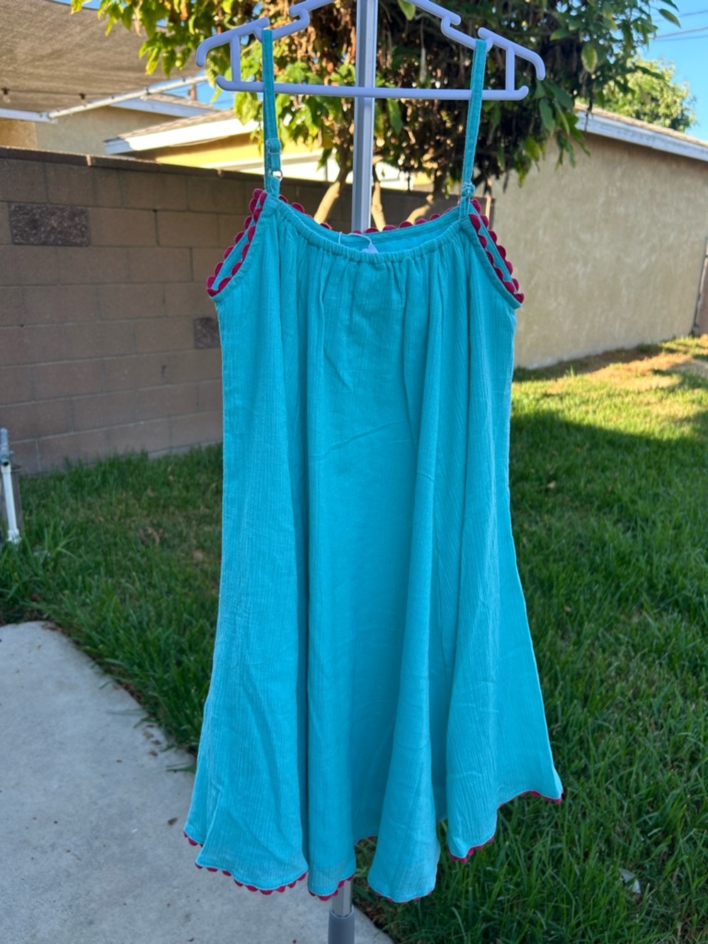 Masala Baby Teal Short Sleeve Tee with Lime Resort Print